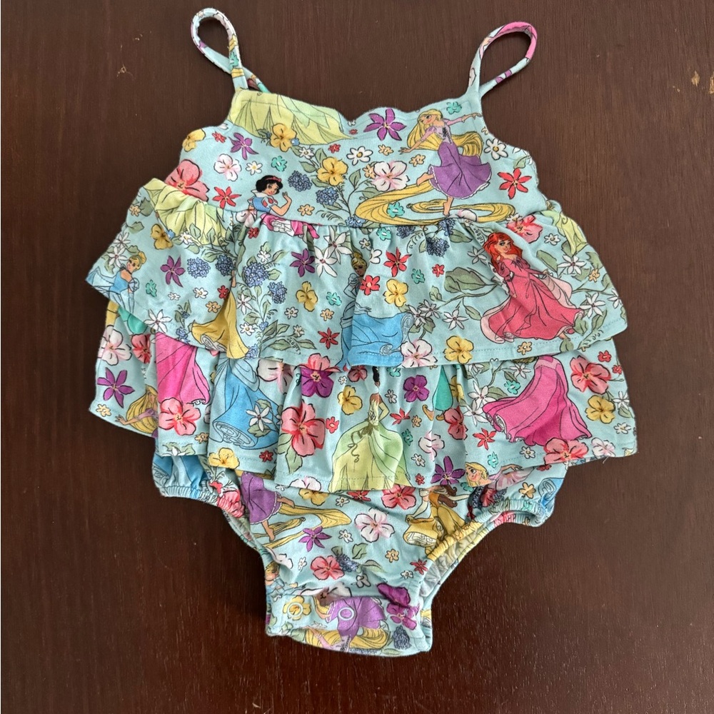 Posh Peanut Disney Princess Tiered Bodysuit Dress/Bubble Romper
